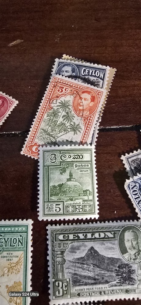Large Lot British Ceylon Stamp Lot