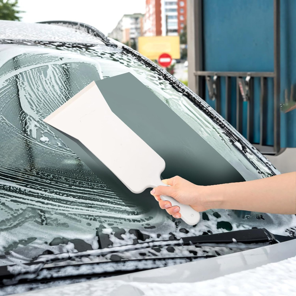 3 Pcs Window Tint Tools Long Handle Auto Bulldozer Squeegee Scrubber Paddle Flat