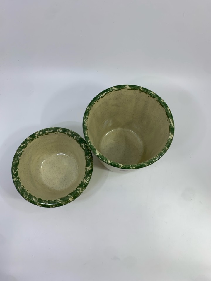 2PC CHERRIES PAINTED CERAMIC DIP CHILLER.