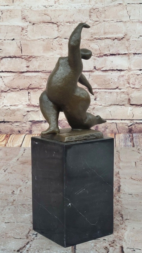 Abstract Modern Classic Artwork Signed Miguel Lopez(Milo) 100% Solid Bronze Art
