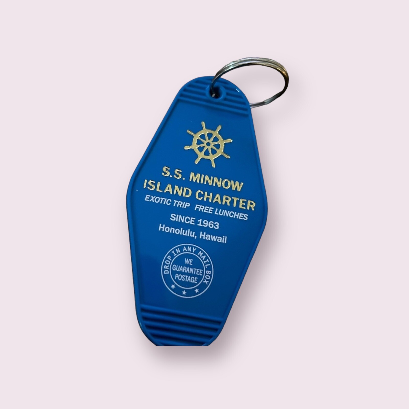 Gilligans island inspired SS minnow island charter keytag