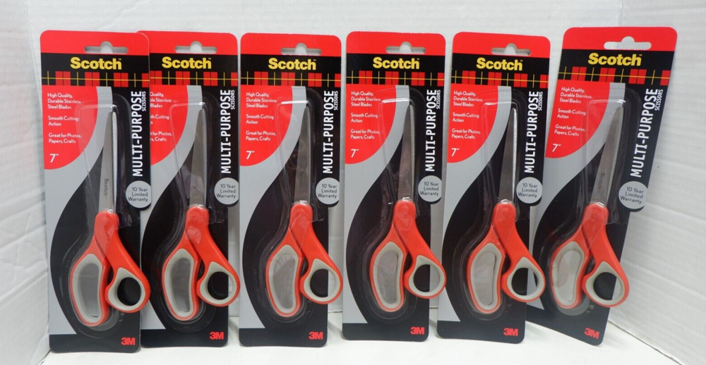 6-SCOTCH MULTI PURPOSE SCISSORS-7"-STAINLESS STEEL BLADES