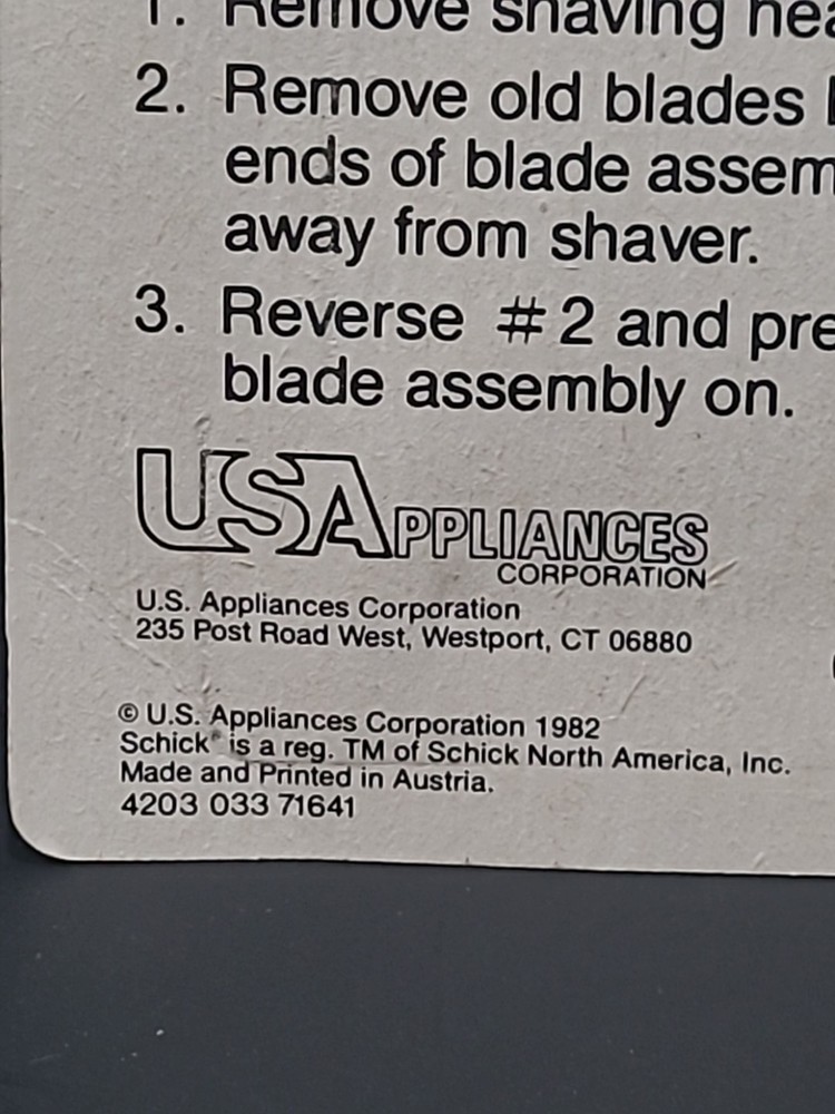 Vintage Schick Flexamatic Percision Blade Replacement Screen NOS 1982