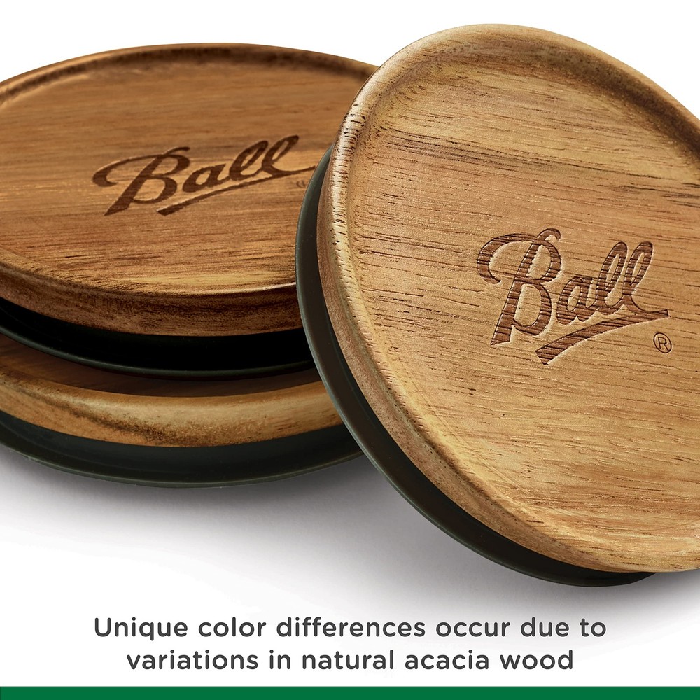 ® Jar Lids, 5 Pack Jar Wooden Storage Lids