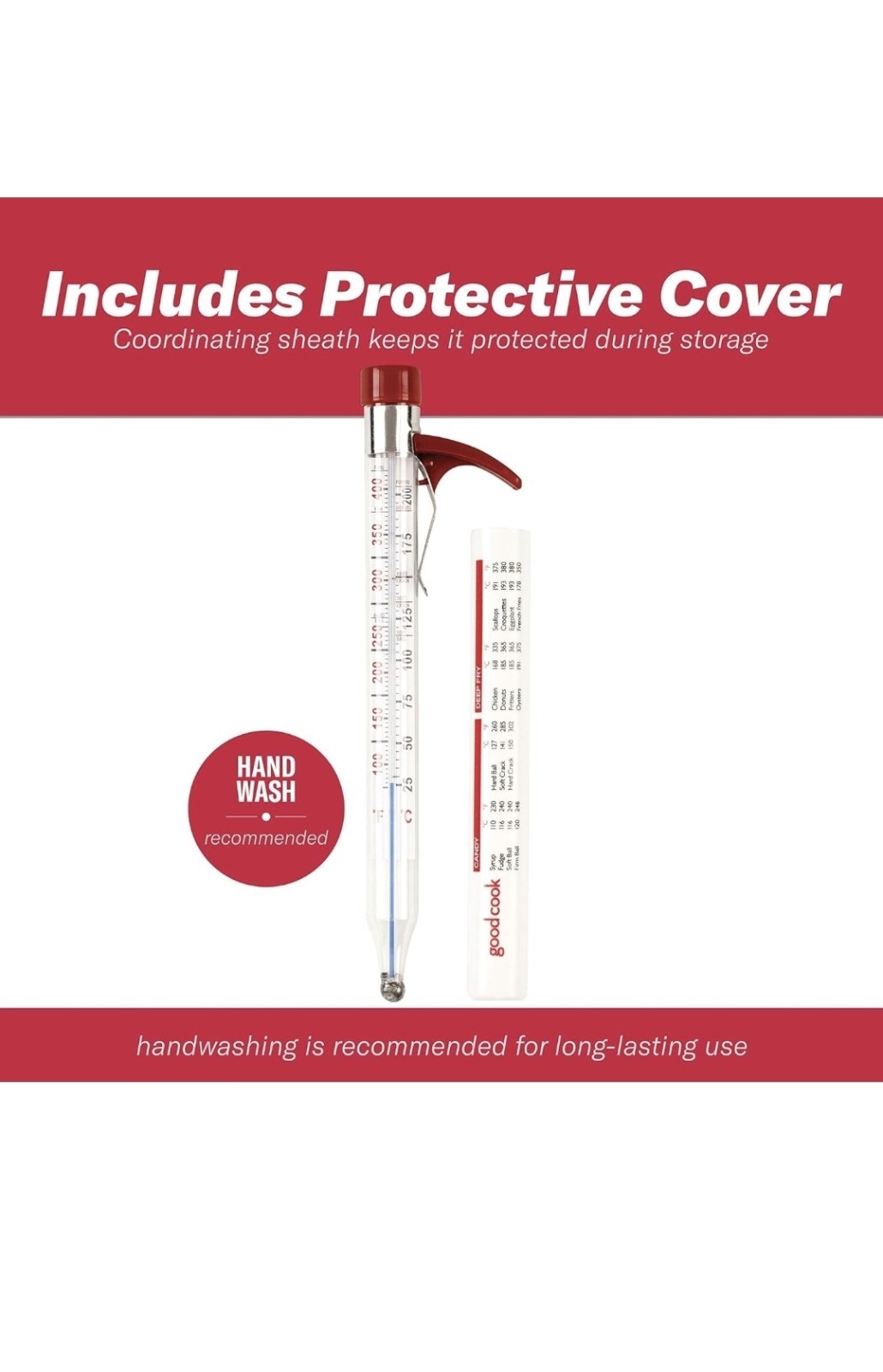 GoodCook Everyday Candy & Deep Fry Thermometer Glass - Model 25115