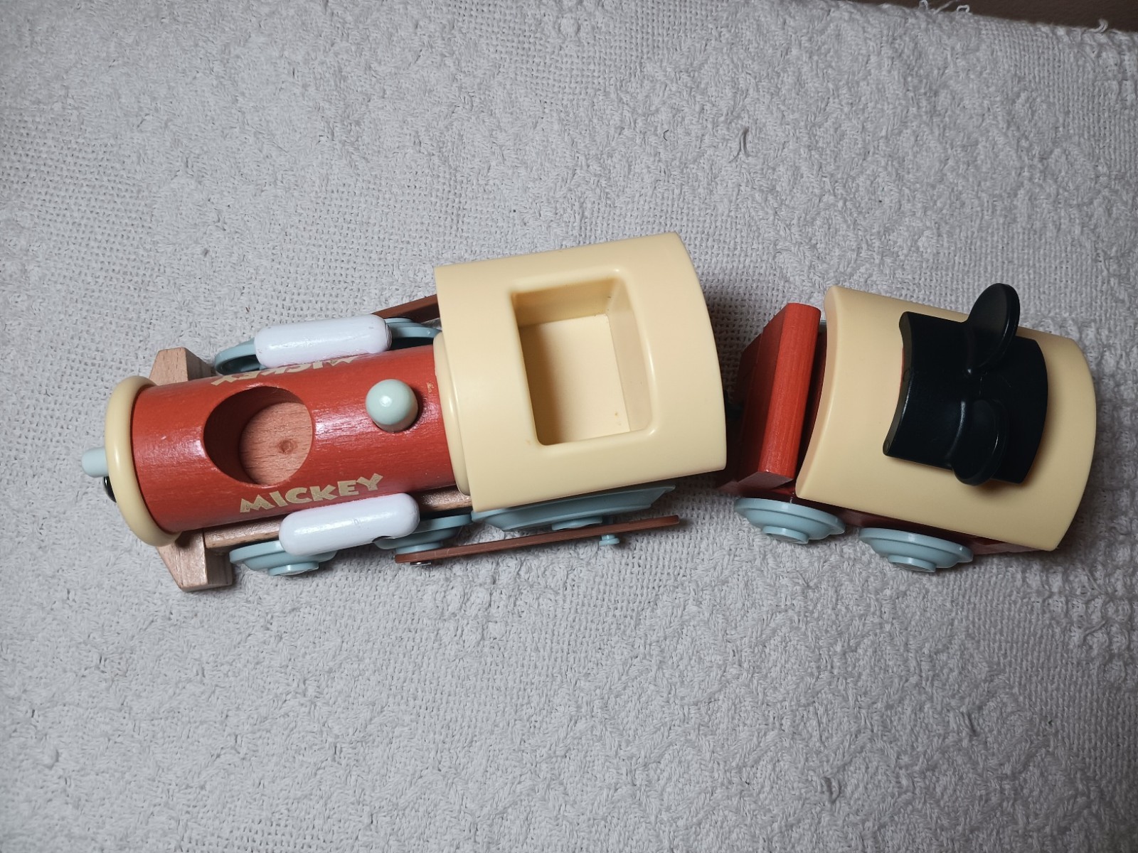 Disney Mickey Wooden Magnetic 2 Pieces of Train Set Wooden NO Figure NO Stack