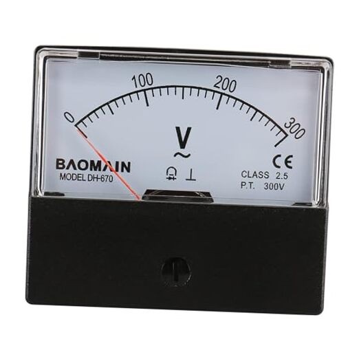 Plastic Housing DH-670 AC 0-300V Rectangle Volt Analog Panel Meter Class 2.5