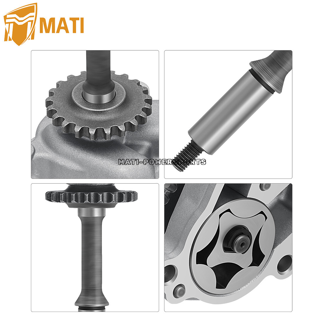 Oil Pump Assembly w/ Inner & Outer Rotor and Shaft for Kawasaki KFX700 2004-2009