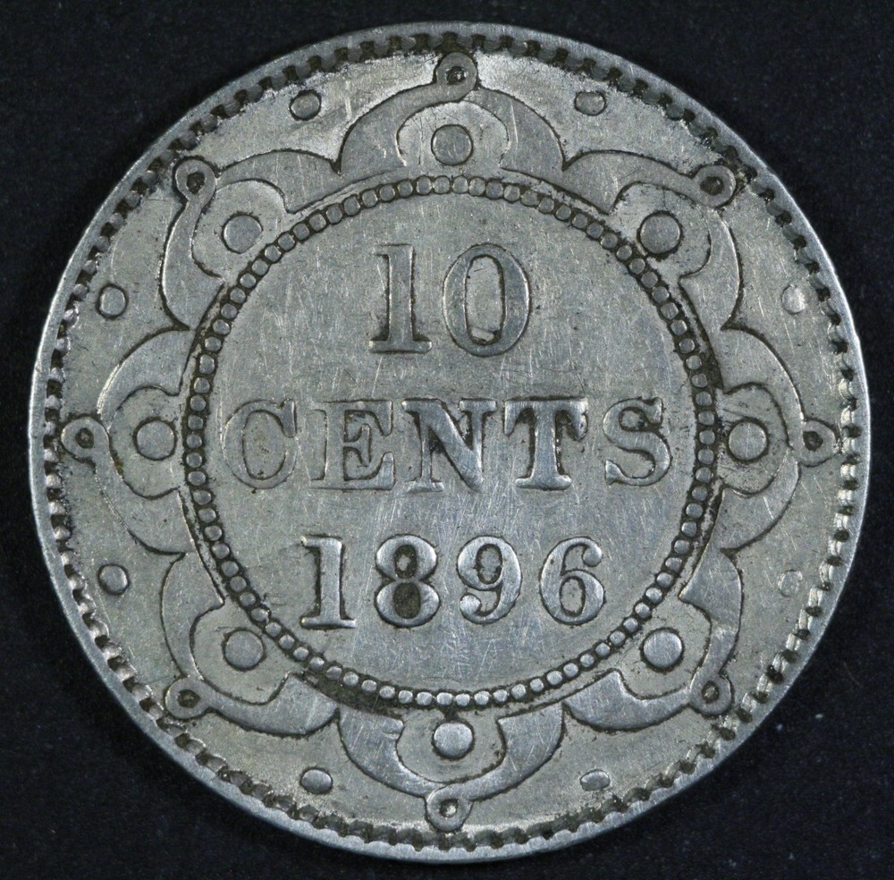 1896 Newfoundland Silver Ten Cents - Nice Condition