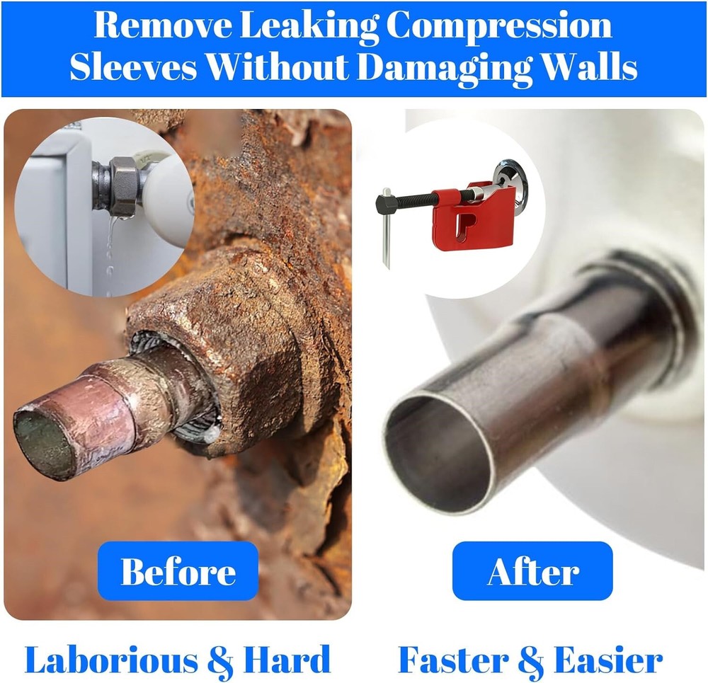 Remove Pipe Ferrule Nut Water Compression Ring Sleeve Puller Tool Tubing Removal