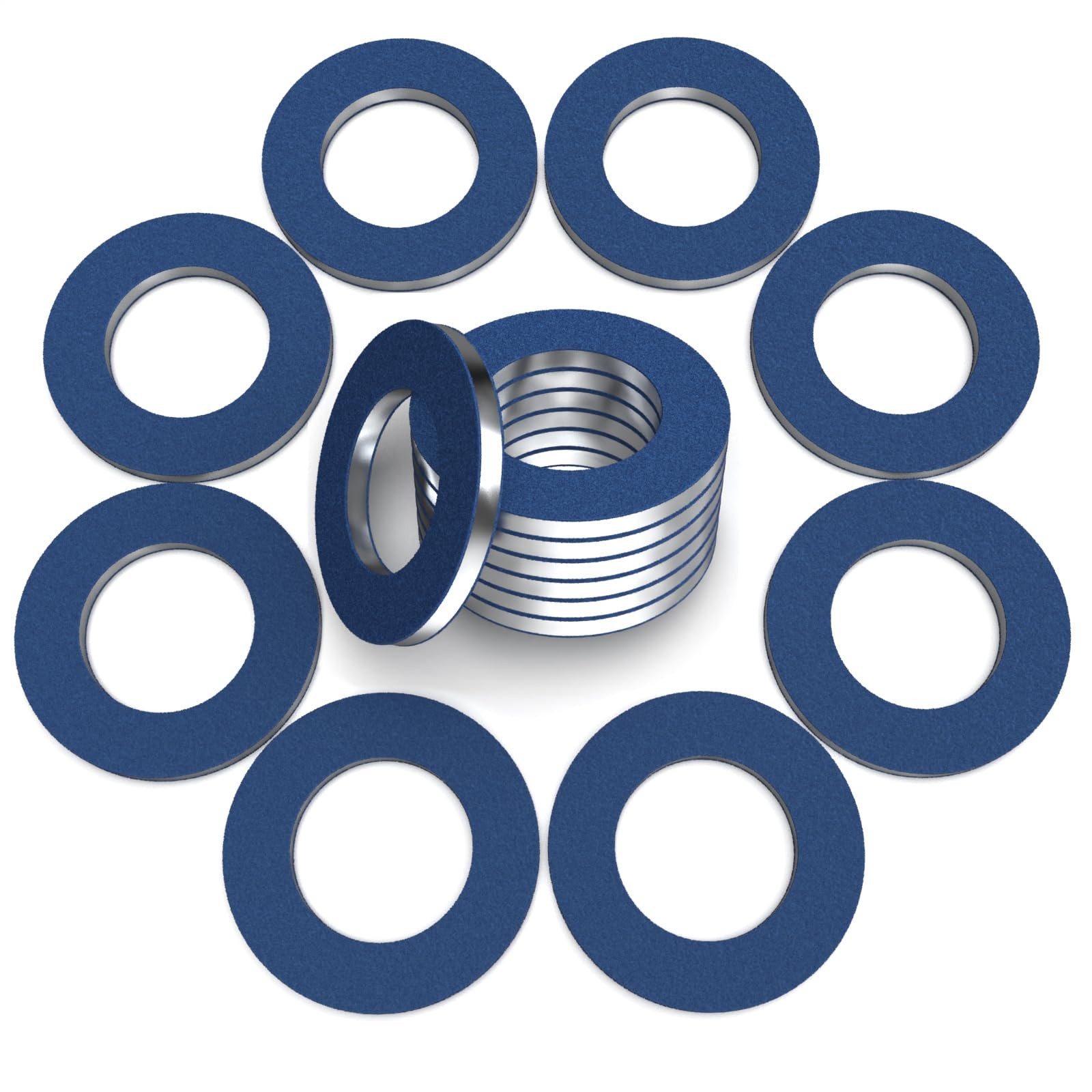 24PCS Oil Drain Plug Gasket Washer, M12 Aluminum Crush Washer for Oil Pan Dra...