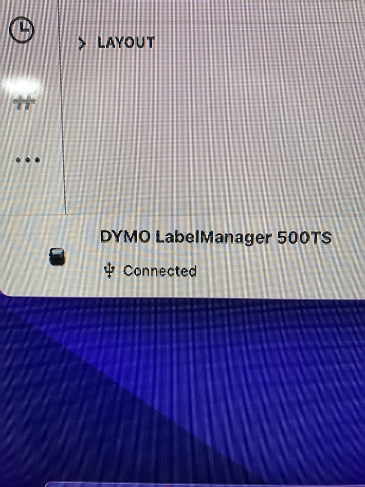 Dymo LabelManager 500TS Touchscreen Thermal Label Printer (EX)