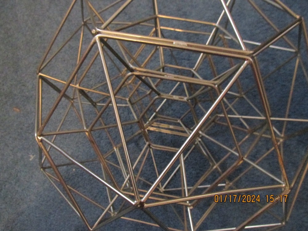 Geometric Sphere Globe Abstract Tabletop Centerpiece 11 inch diameter
