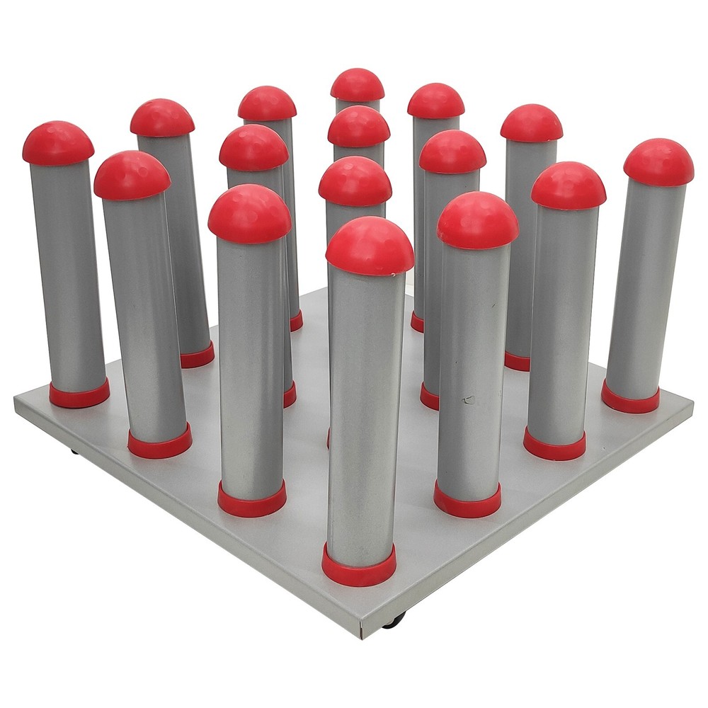 16 Roll Material Storage Rack with a Movable 4*4 Column Consumable Storage Rack
