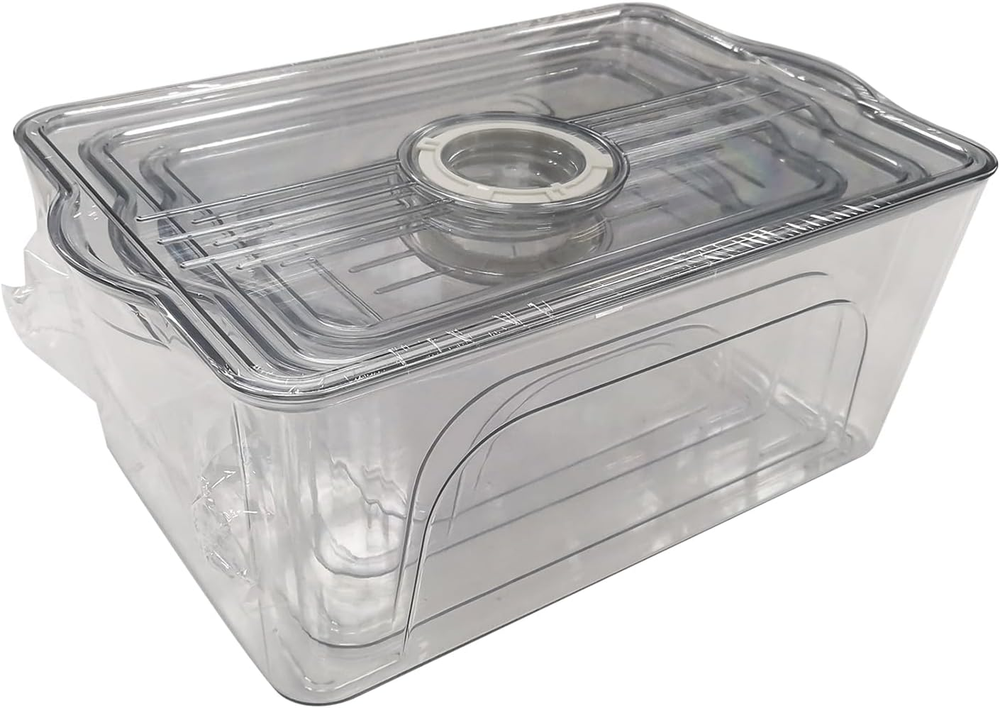 Clear Plastic Storage Bins with Date Recorder for Fridge and Pantry Stackable Re