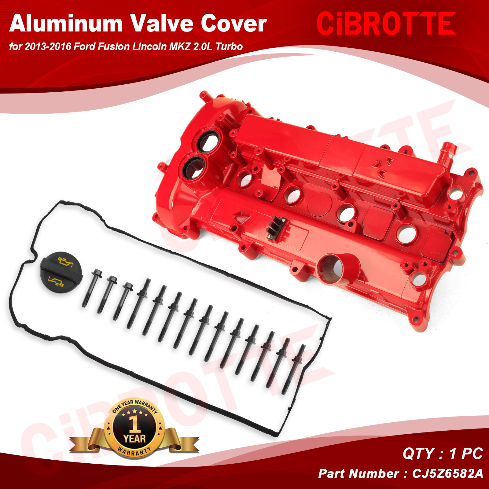 Upgraded Aluminum Valve Cover for 2013-2016 Ford Fusion Lincoln MKZ 2.0L Turbo👍