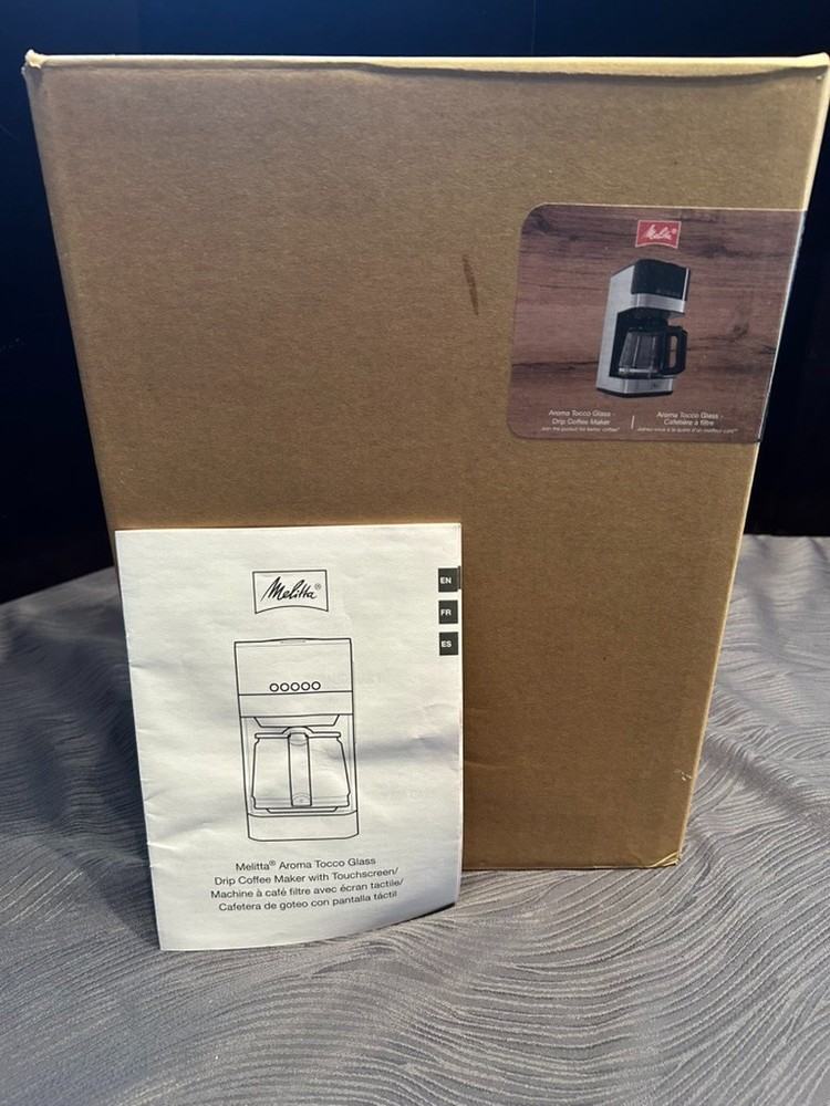 Melitta MCM009 10-Cup Drip Coffee Maker Touchscreen Programmable 900W w Box