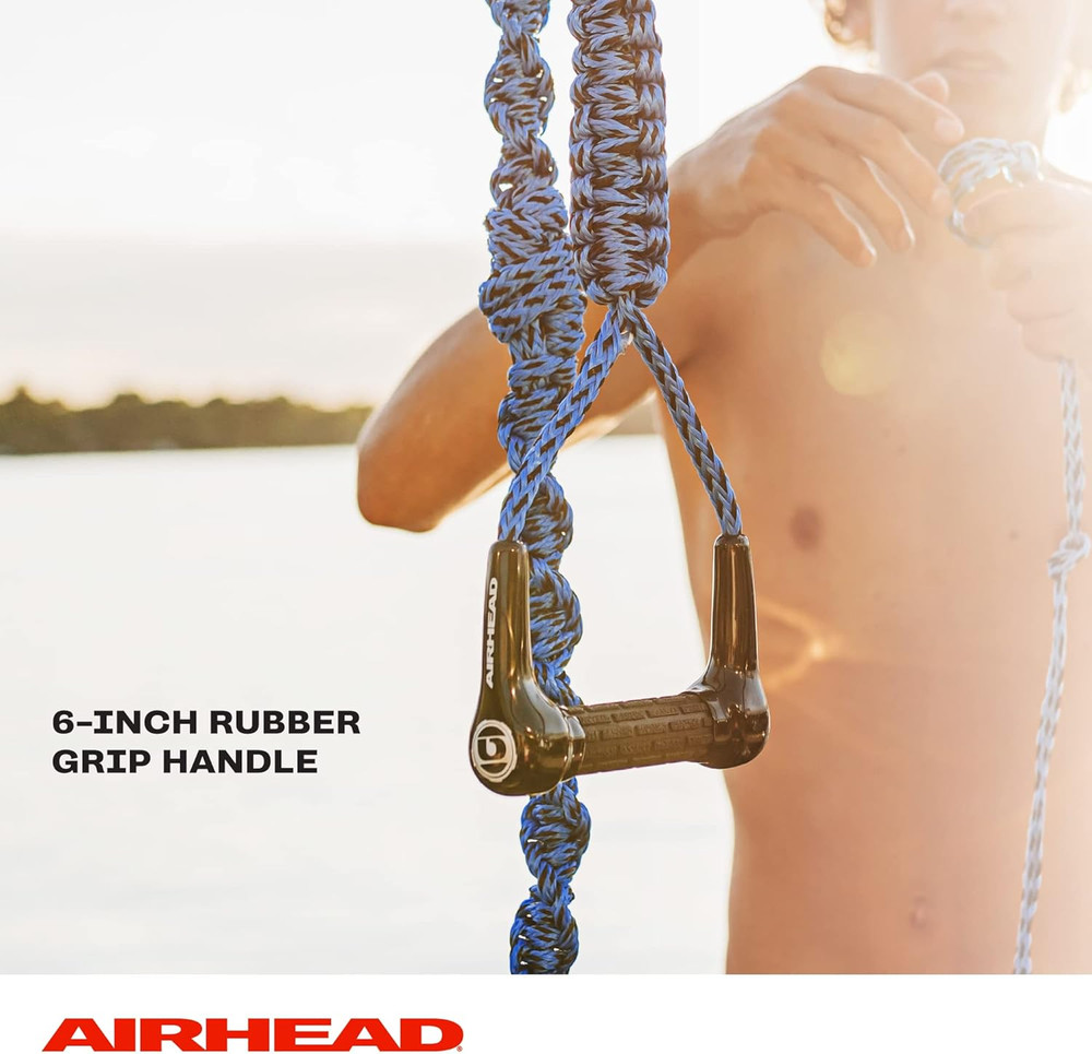 Spiral Braid Wakesurf Rope, 3 Sections, 16-Feet