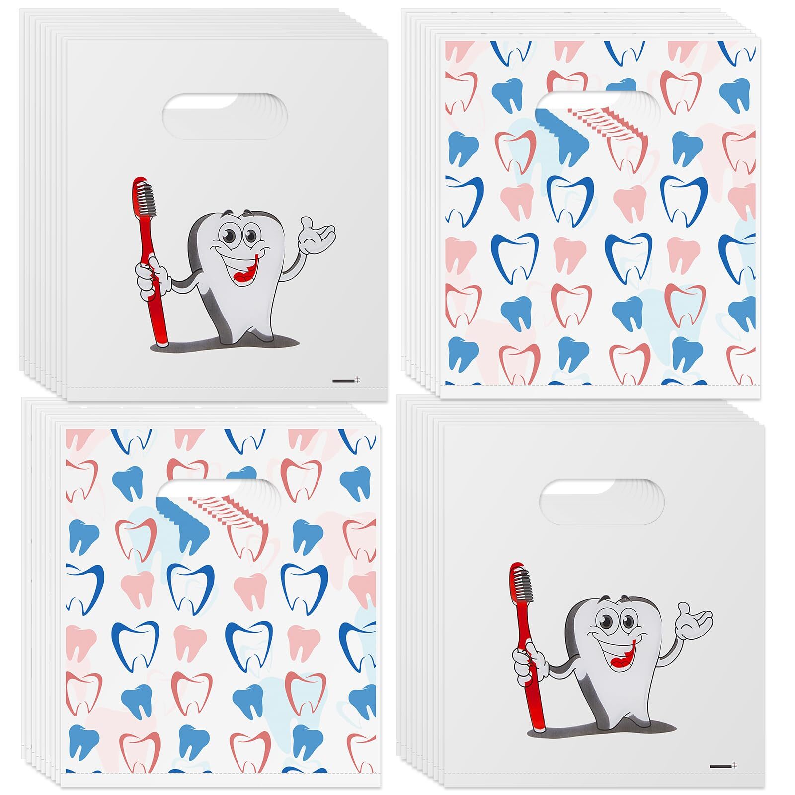 200 Pcs Dental Tooth Merchandise Goodie Bags for Dentist Patient Care Clinics
