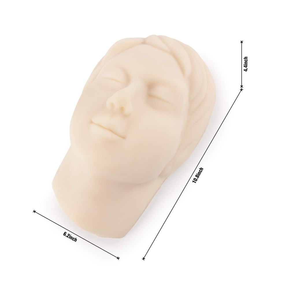 Injection Training Silicone Mannequin Face Model Head Model for Micro-Plastic...