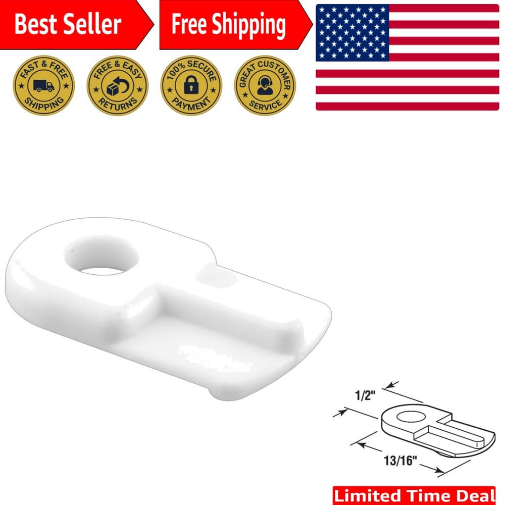 Easy Install Flush Window Clips - 8 Pack of White Plastic Secure Fasteners