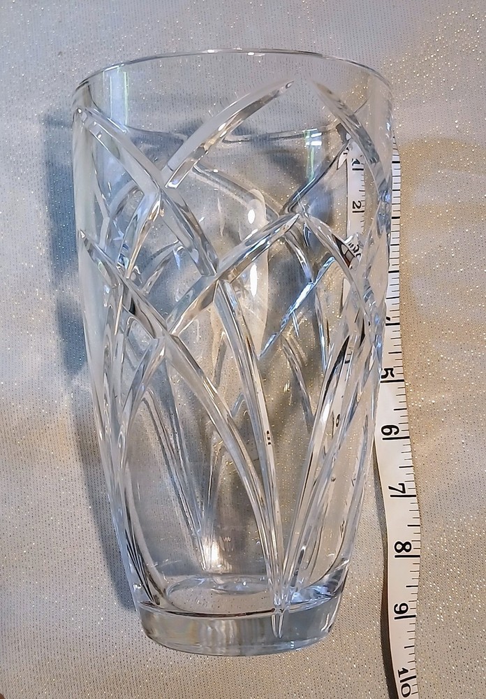 Crystal Diamond Cut Vase