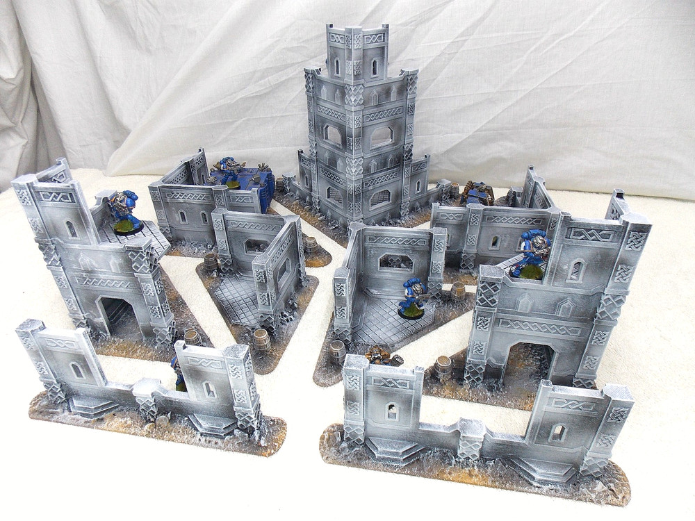 WARGAMING TERRAIN PAINTED, MEGA BUNDLE SET OF 9 PIECES