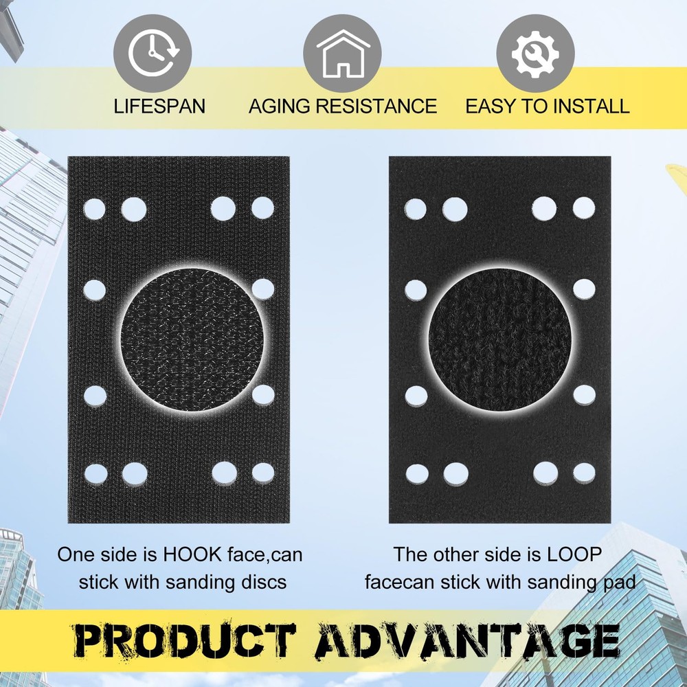 Dimsile 2 Pcs Soft Black Foam Sanding Pads Interface Sander Backing Pad