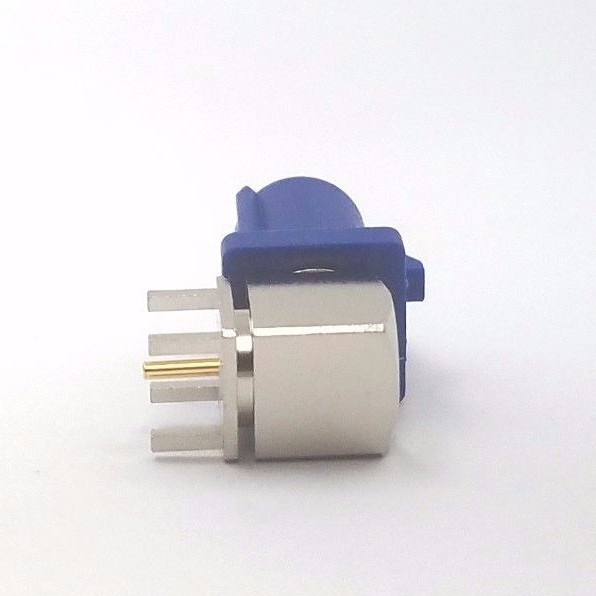 4pcs Auto Fakra Right Angle Plug PCB MountCode C Blue GPS Telematics Navigation