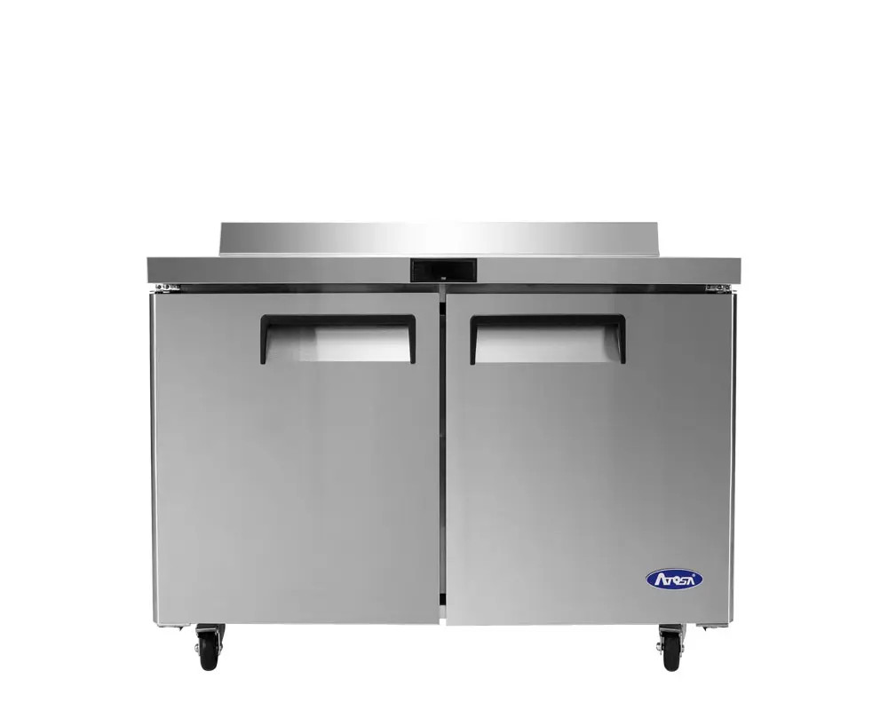 Atosa MGF8414GR 60" Wide Two Section Solid Door Work Top Freezer