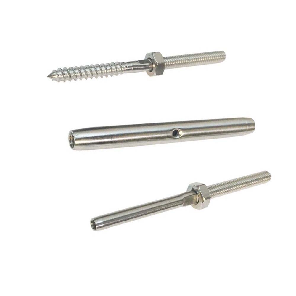 Combo Stainless Steel Lag Screw Stud for Cable Railing for 1/8'' Cable