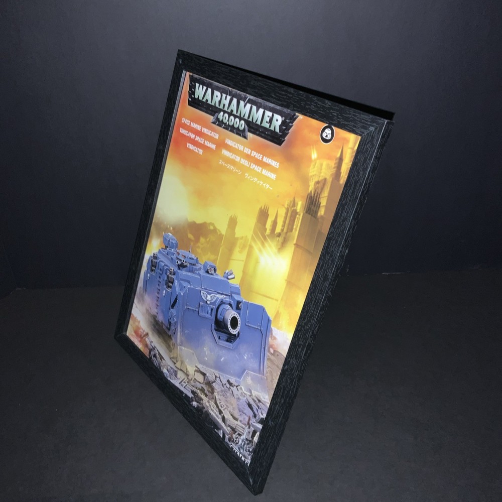 Framed Space Marine Vindicator Box Cover Art OOP Warhammer 40K DECOR