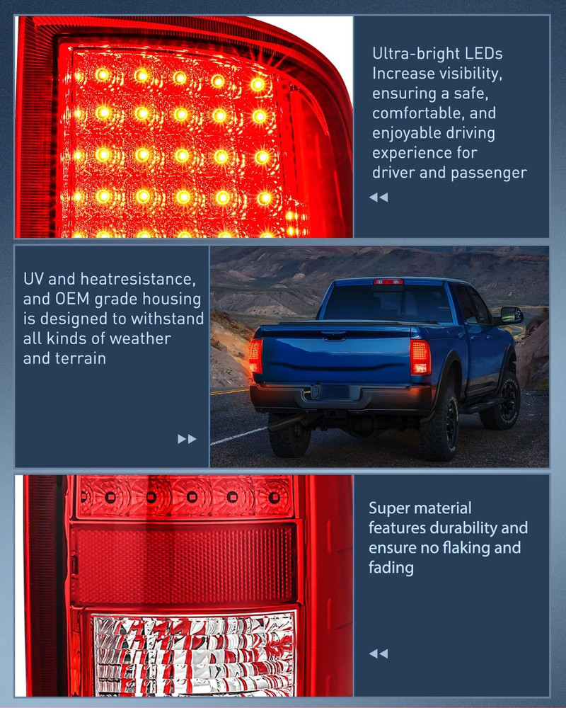 Taillight Assembly Compatible with 2009 2010 2011 2012 2013 2014 2015 2016 2017