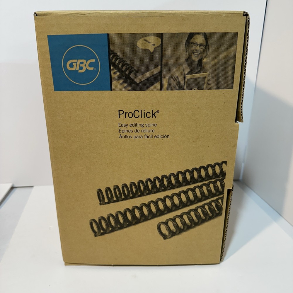 72 Pack Black Proclick Binding Spines 110 Sheet Capacity No Machine Needed.