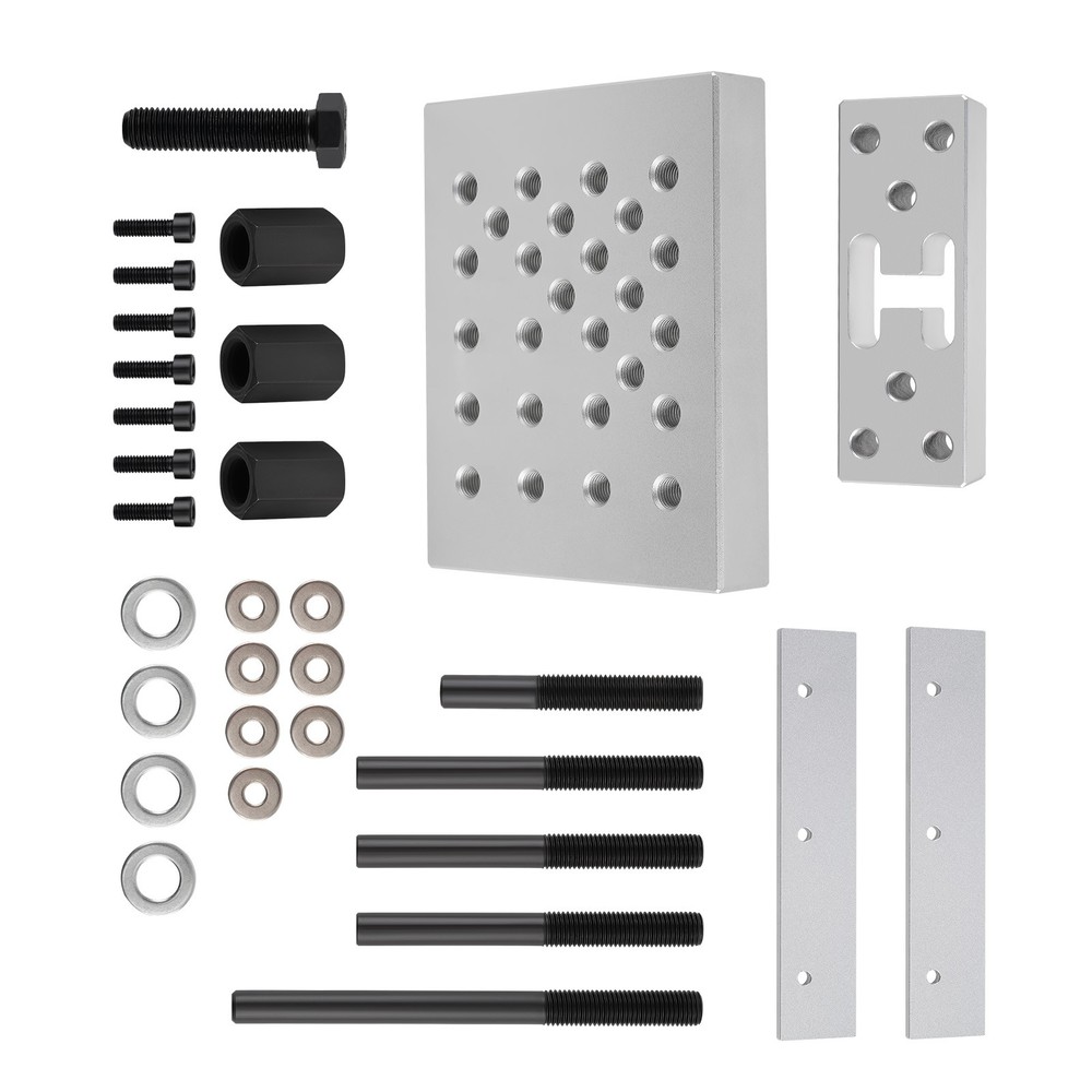 Universal Drill Press Support Block & Plate Tool Set | 30 Ton Capacity Heavy Dut
