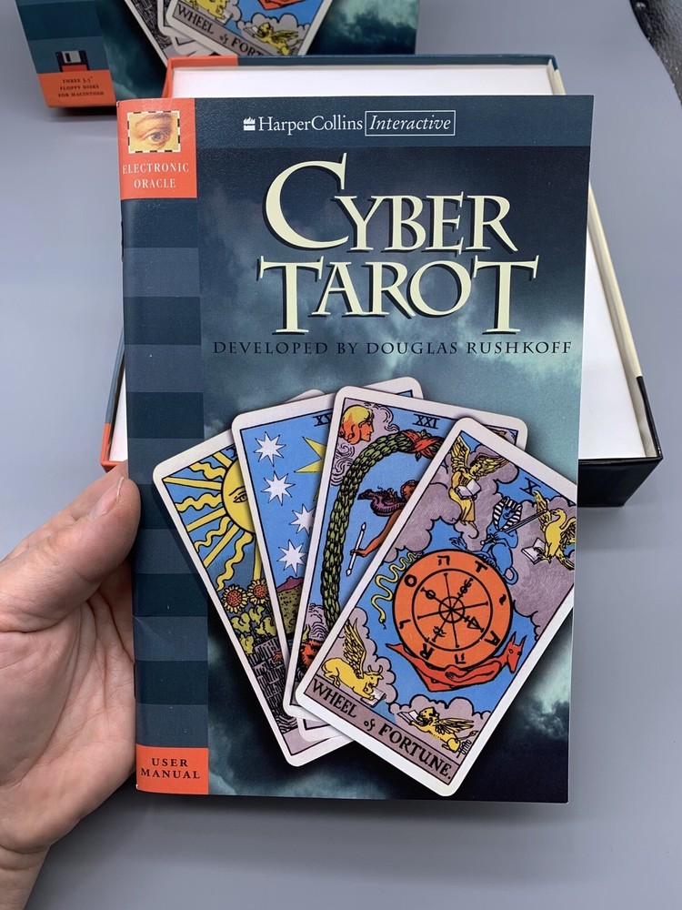 Cyber Tarot Set 1994 Rushkoff MACINTOSH Disks Electronic Oracle Interactive