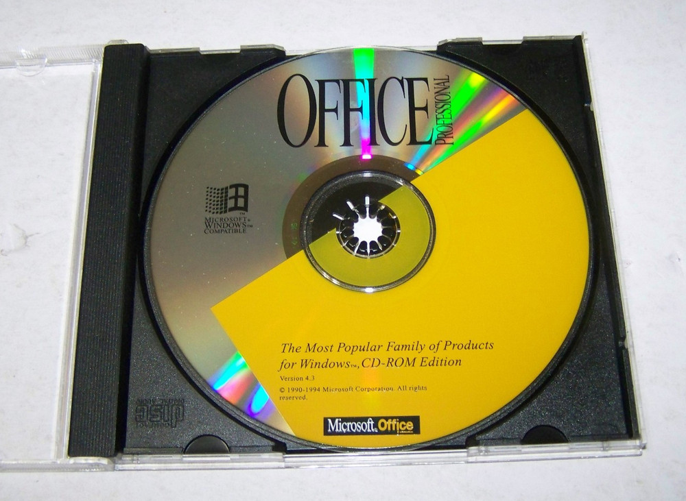 Microsoft Office Professional Version 4.3 - circa 1994 - vintage