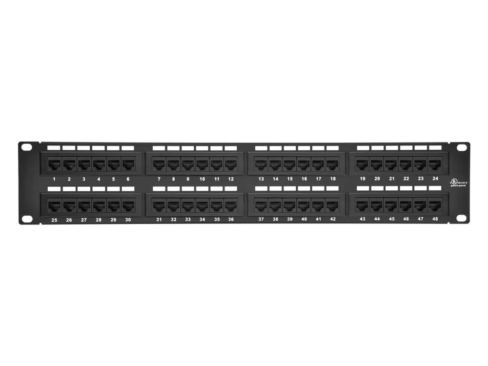 Monoprice 48-port Cat6 Patch Panel, 110 Type (568A/B Compatible)