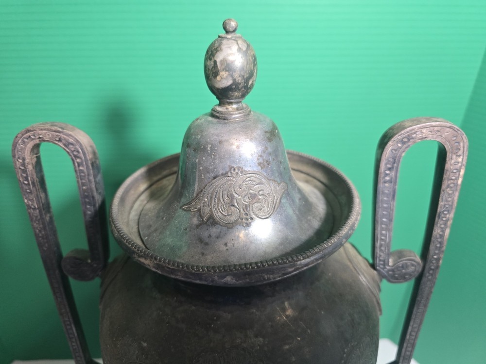 VTG WALKER & HALL VICTORIAN SILVER PLATE SAMOVAR "MAKER'S MARK"