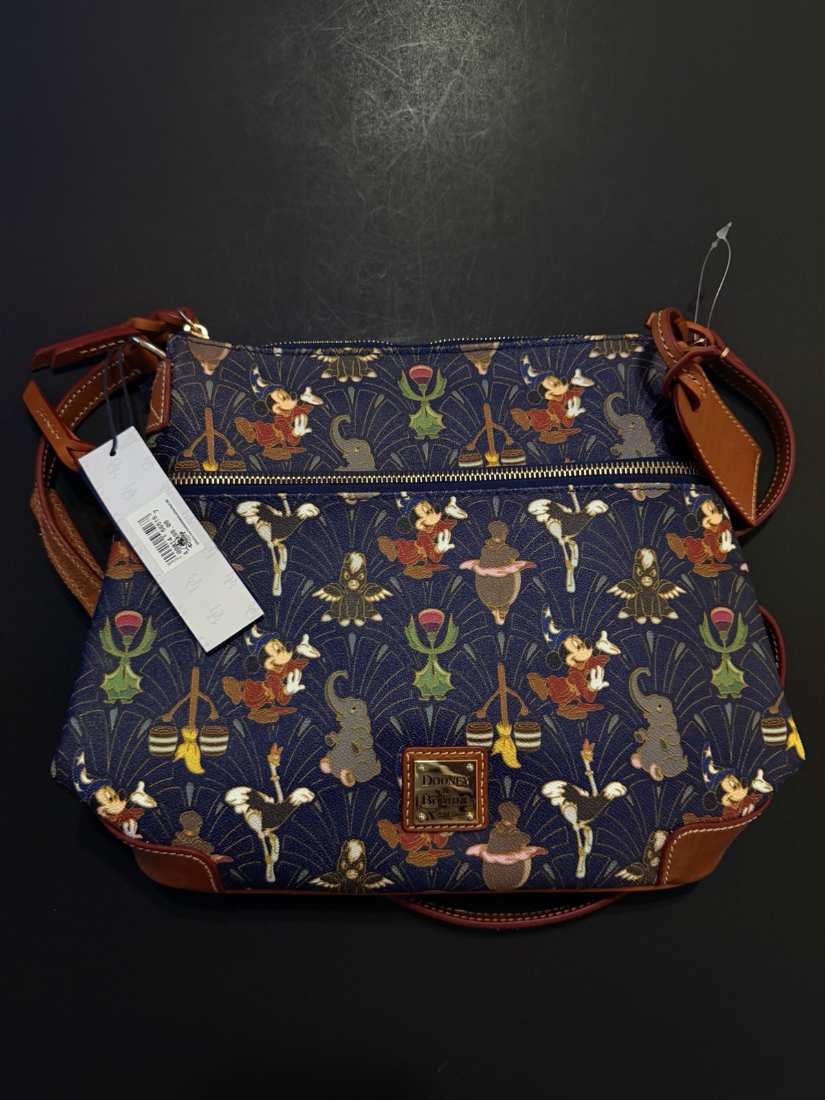 New Disney Dooney & Bourke Fantasia 80th Anniversary Crossbody Letter Carrier