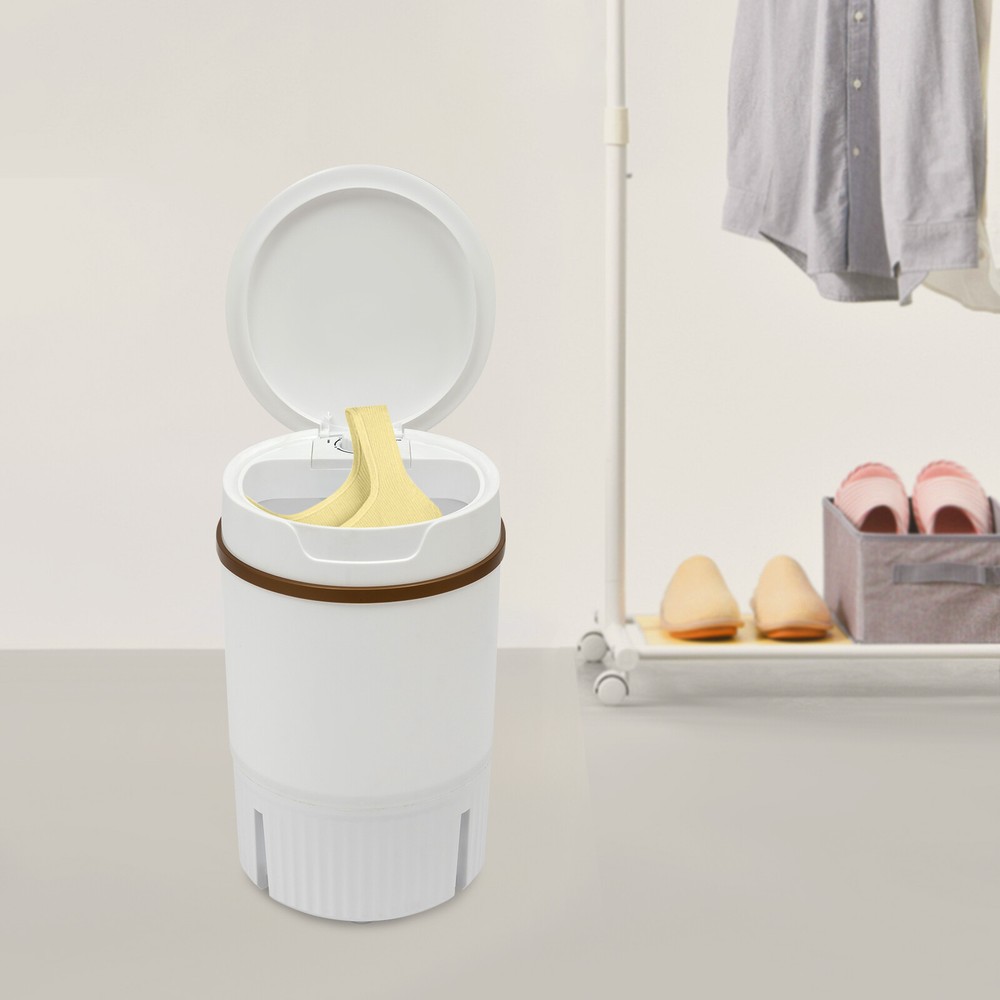 White Portable Mini Washing Machine Washer with Drainage Basket Multi-Functional