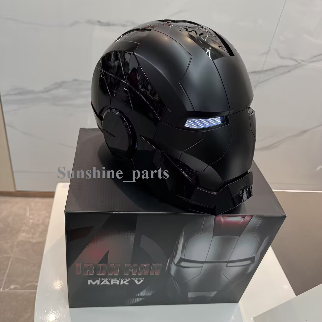 2025 Autoking Iron Man Black MK5 Helmet Electronic Wearable Voice-control Mask