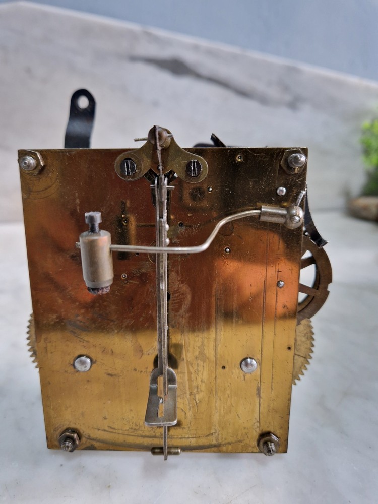 Antique Gustav Becker Clock Movement And Pendulum Gong Ect