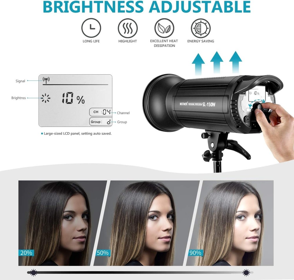 Neewer 150W LED Video Light White 5600K Version Continuous Lighting