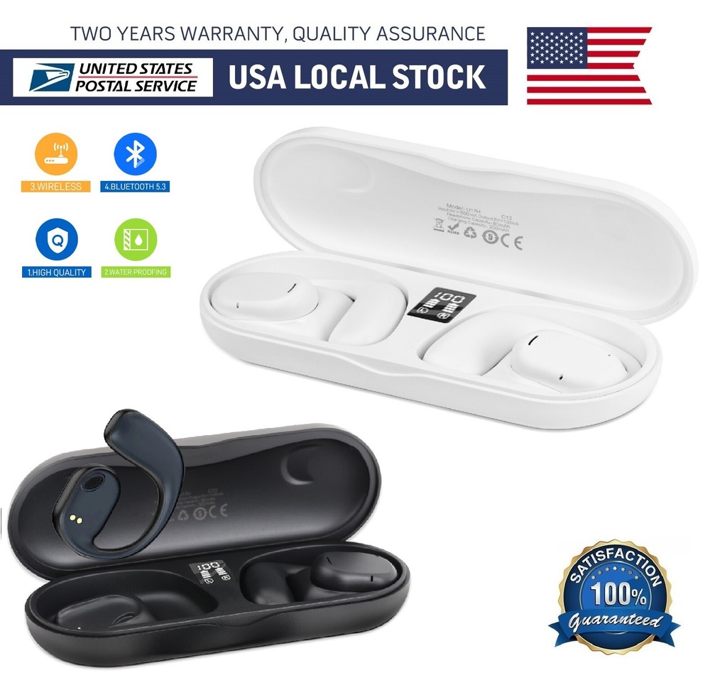 Bluetooth 5.3 Headset OWS Wireless Air Conduction Stereo Headphones Ear Hook