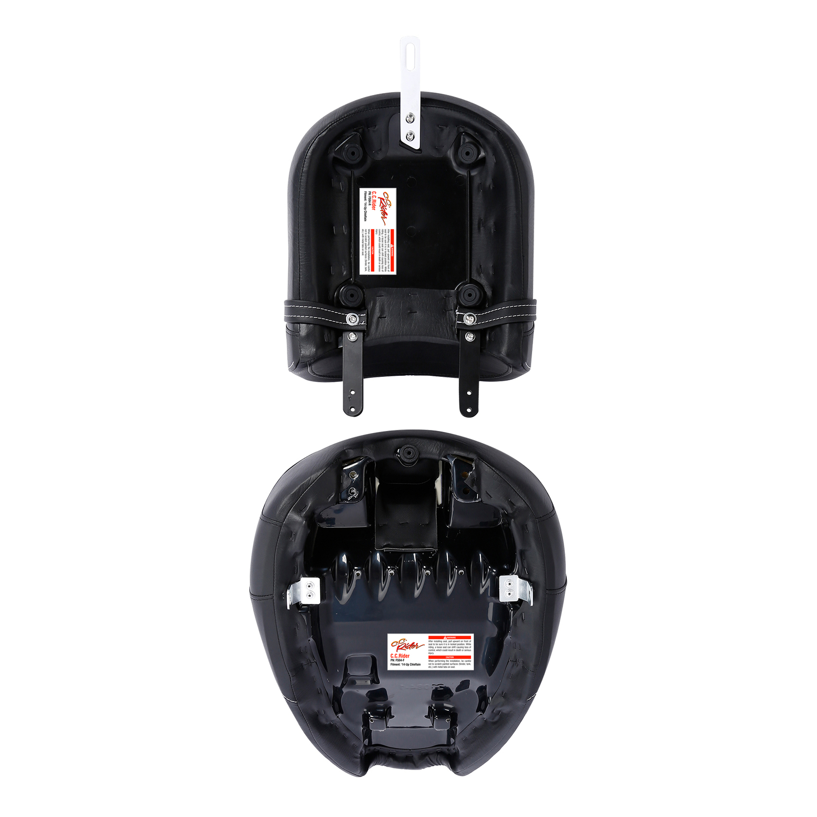 Black Driver Passenger Two-Up Seat Fit For Indian Chieftain Springfield 14-2023