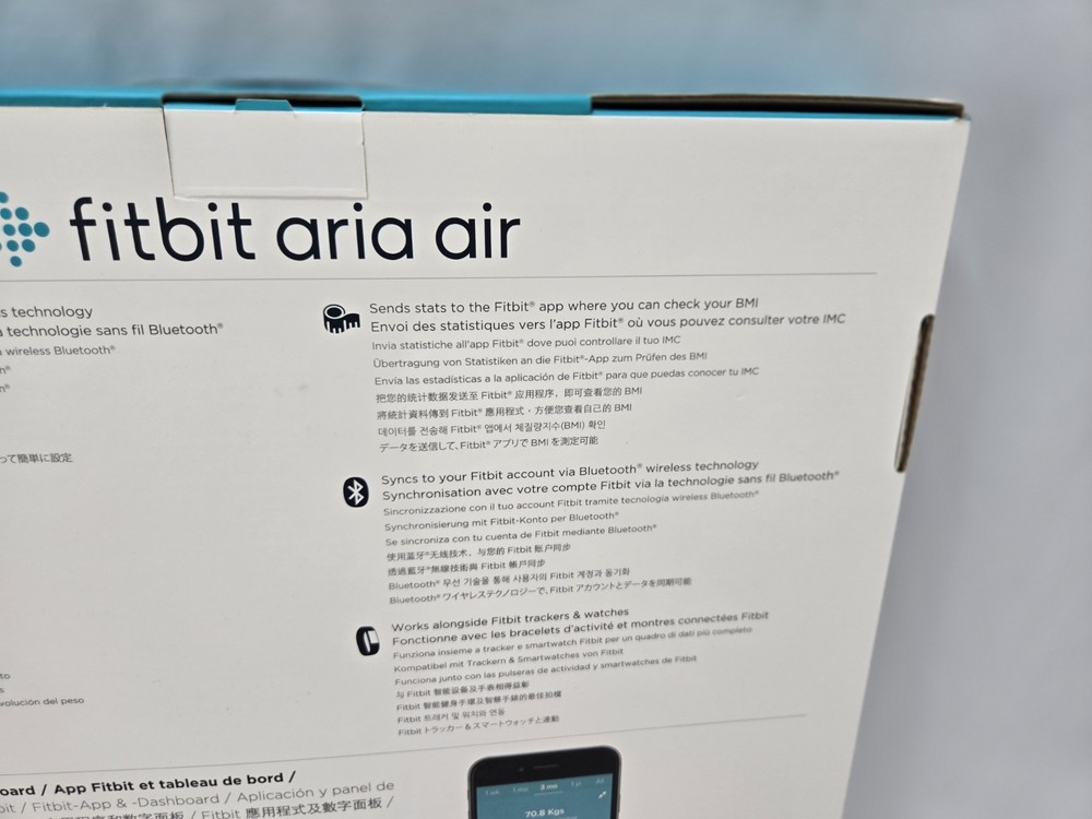 Fitbit Aria Air Smart Digital Scale - Black New Open Box