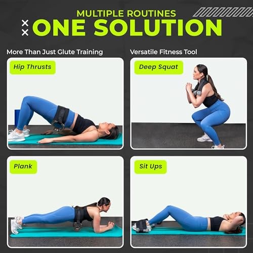 Adjustable Hip Thrust Belt for Dumbbells, Kettlebells & Plates | Slip