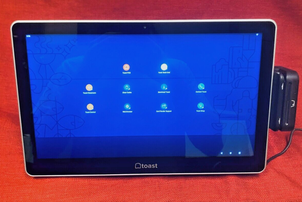 Toast Flex Touch Screen POS Data Processing System TT200 w/ Card Reader 0641