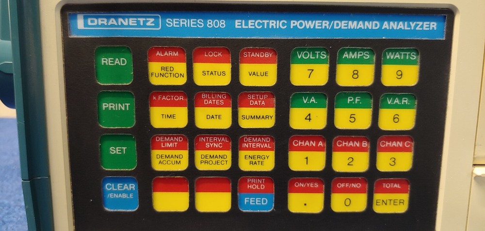 Dranetz Series 808 Electric Power/Demand Analyzer
